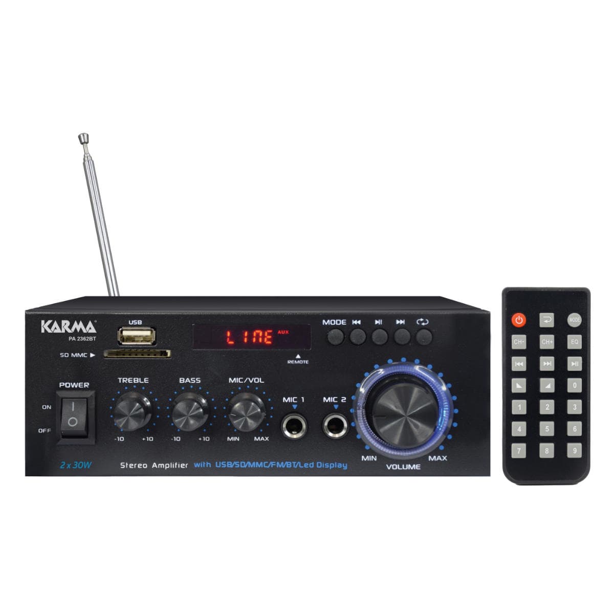 Amplificador Audio Karaoke com Rádio