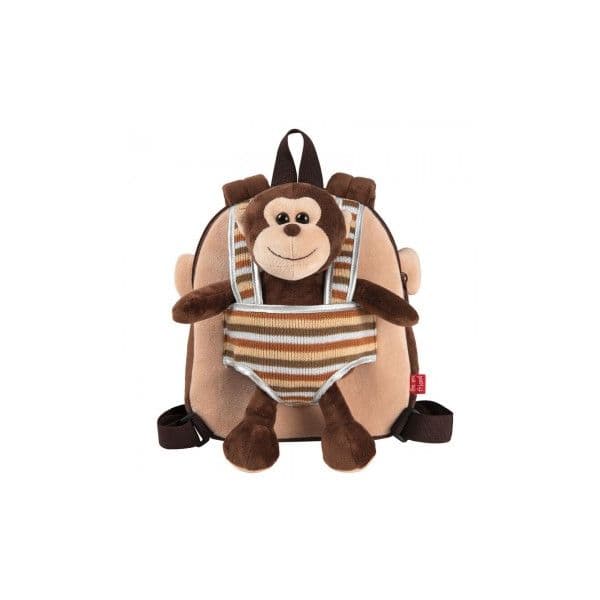 Perletti Mochila Reversible + Peluche Mono Max 25cm