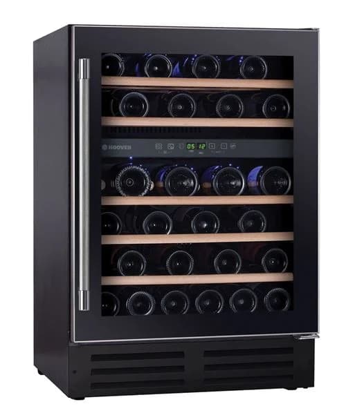 Cave de Vinho Encastrável Hoover HWCB 60 | 81,3x59,5x57 cm | 46 Garrafas | G | Preto