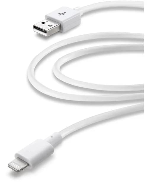 Cabo de Dados Cellularline Tipo A/Lightning USB 2.0 2m Branco