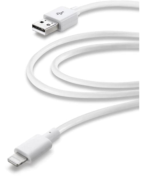 Cabo de Dados Cellularline Tipo A/Lightning USB 2.0 2m Branco