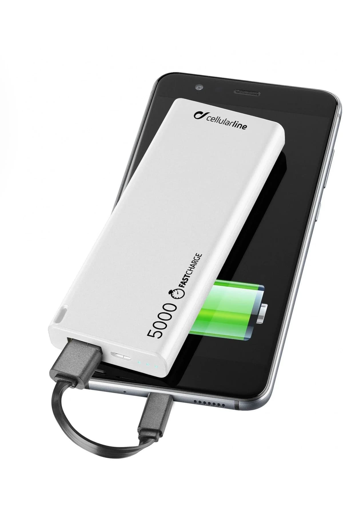 Powerbank Cellularline Freepower Slim 5000mAh Branco
