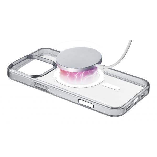 Cellular Line Capa Gloss Mag para iPhone 16 Pro Clear/Black