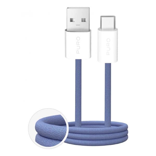 Puro Fabrik 4 Cabo USB-A para USB-C 1.5m Azul