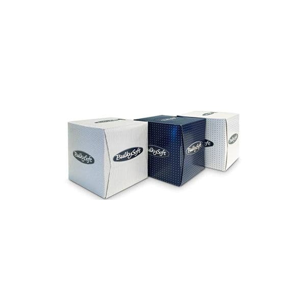 Bulkysoft Lenços Faciais Cubo 20.5x20.5cm Branco