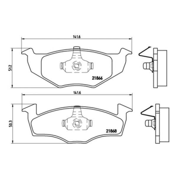Brembo - P 85 031 - Jogo 4 pastilhas travão disco dianteiro - 8020584058343