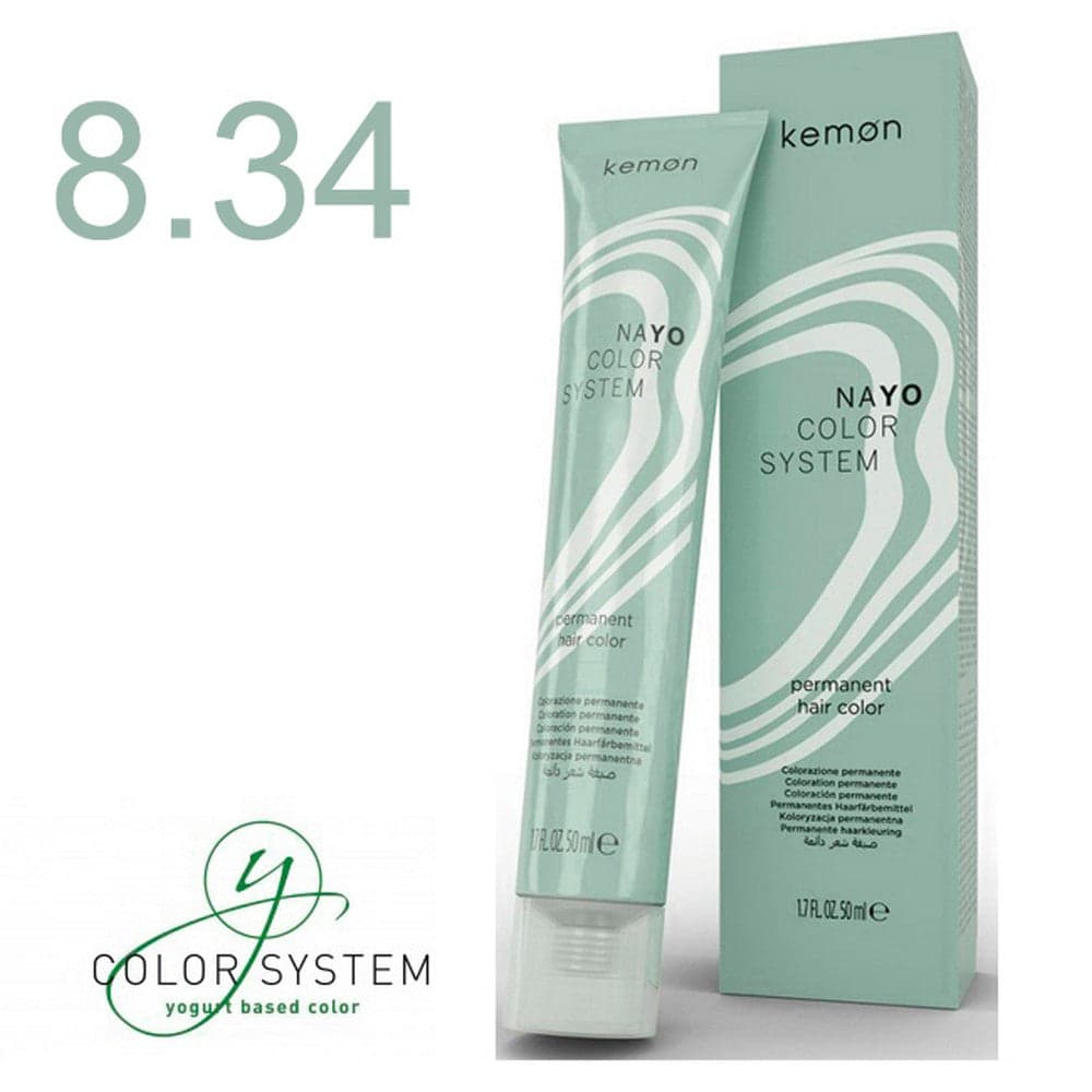 Kemon - Tinte Nayo Dorado Cobrizo 8.34 Rubio Claro 50 ml