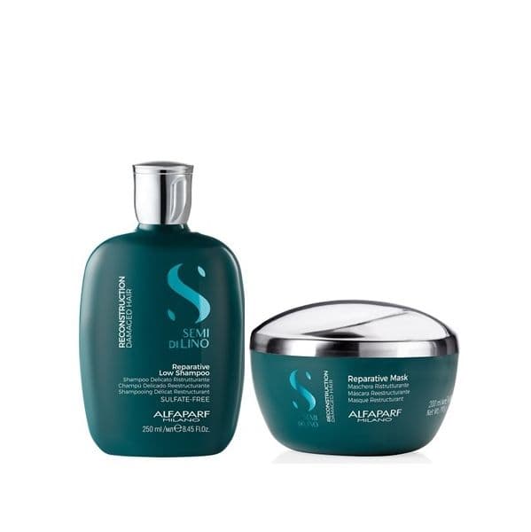 Alfaparf Semi di Lino Reconstruction Reparative Semi Di Lino Shampoo 250ml + Máscara 200ml Pack