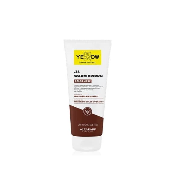Alfaparf Yellow Máscara de Cor Profissional Pigmentada Nº 35 Castanho Quente 200ml