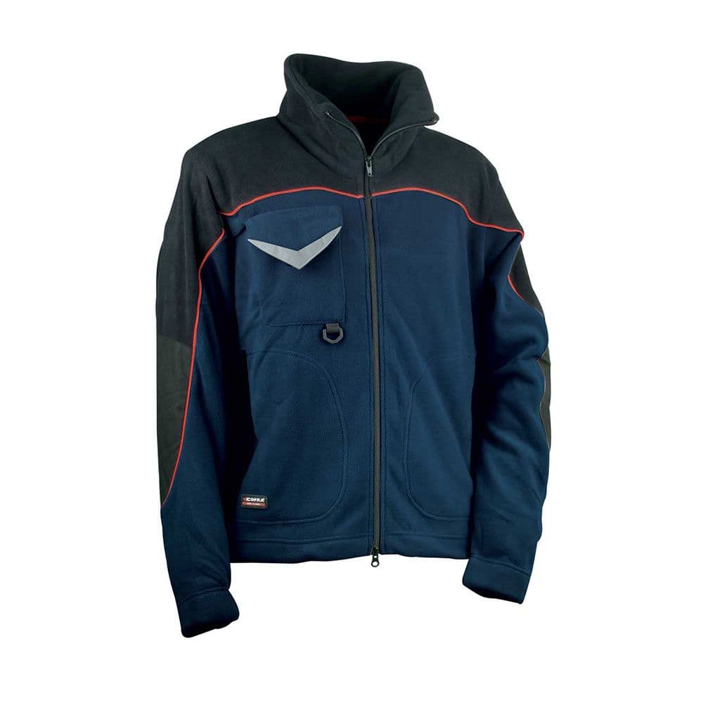 CASACO FORRO POLAR RIDER AZUL MARINHO PRETO COFRA TAMANHO L