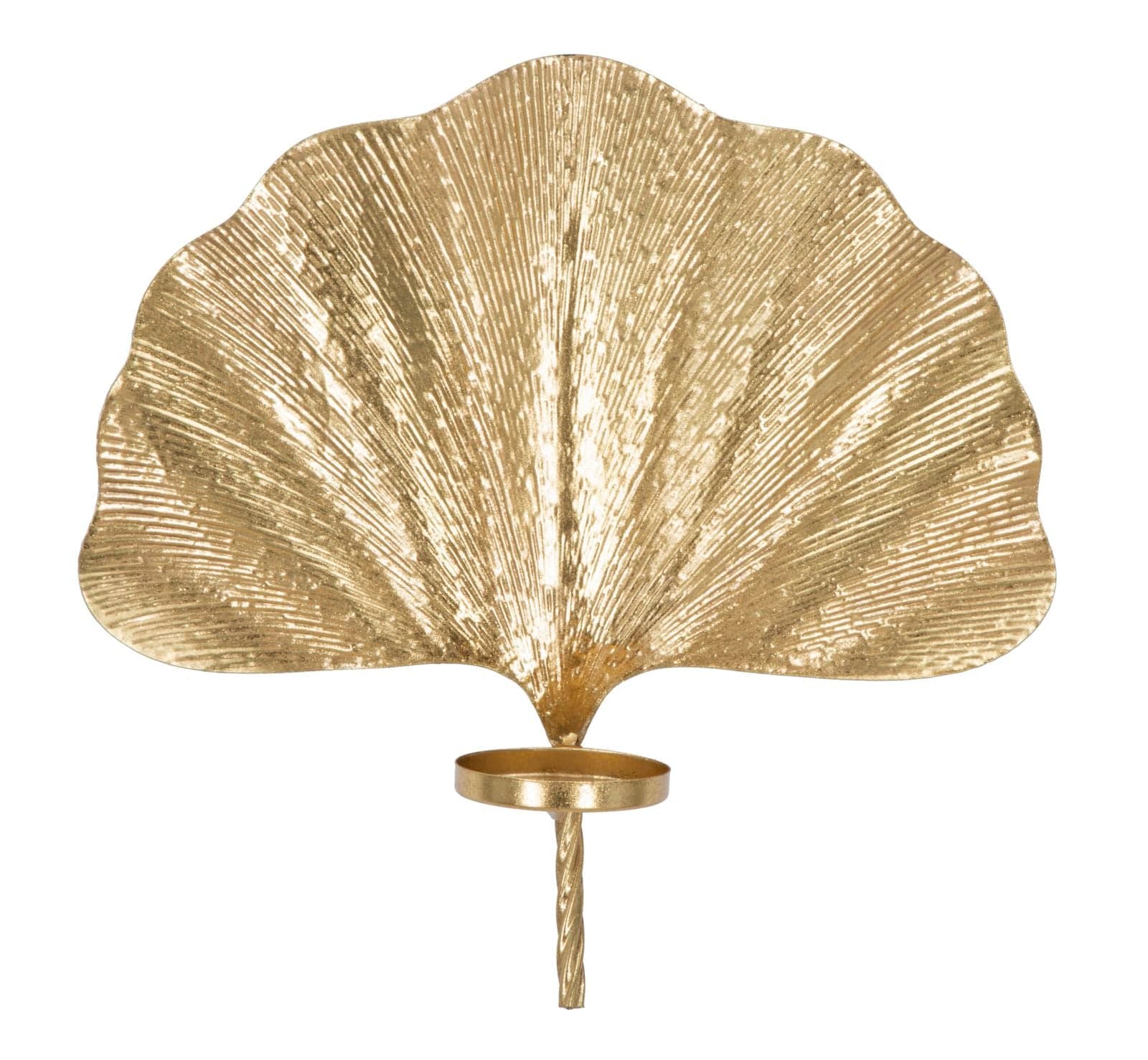 Porta velas de Parede Glam Folha Cm 41x11,5x40