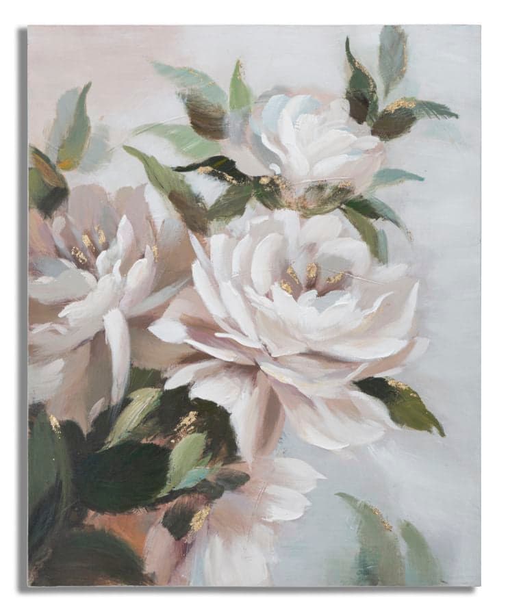 Pintura Sobre Tela Flor&folha Cm 100x3,7x80