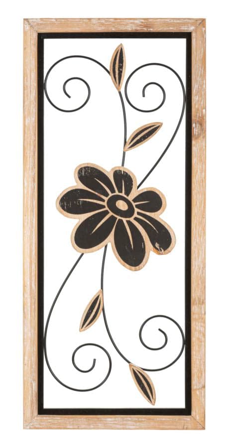 Painel em Ferro E Madeira Koman -A- Cm 26x2,5x60