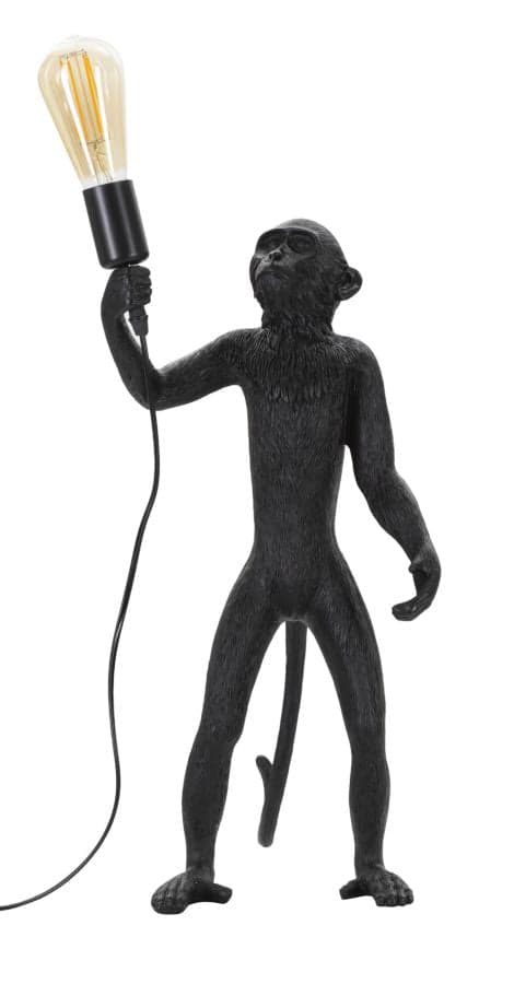 Candeeiro de Mesa Monkey Preto Cm ø 26x34x55