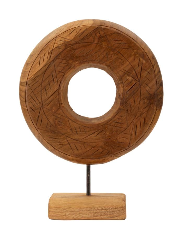 Escultura Dorat em Teca Reciclada Cm 28x10x38