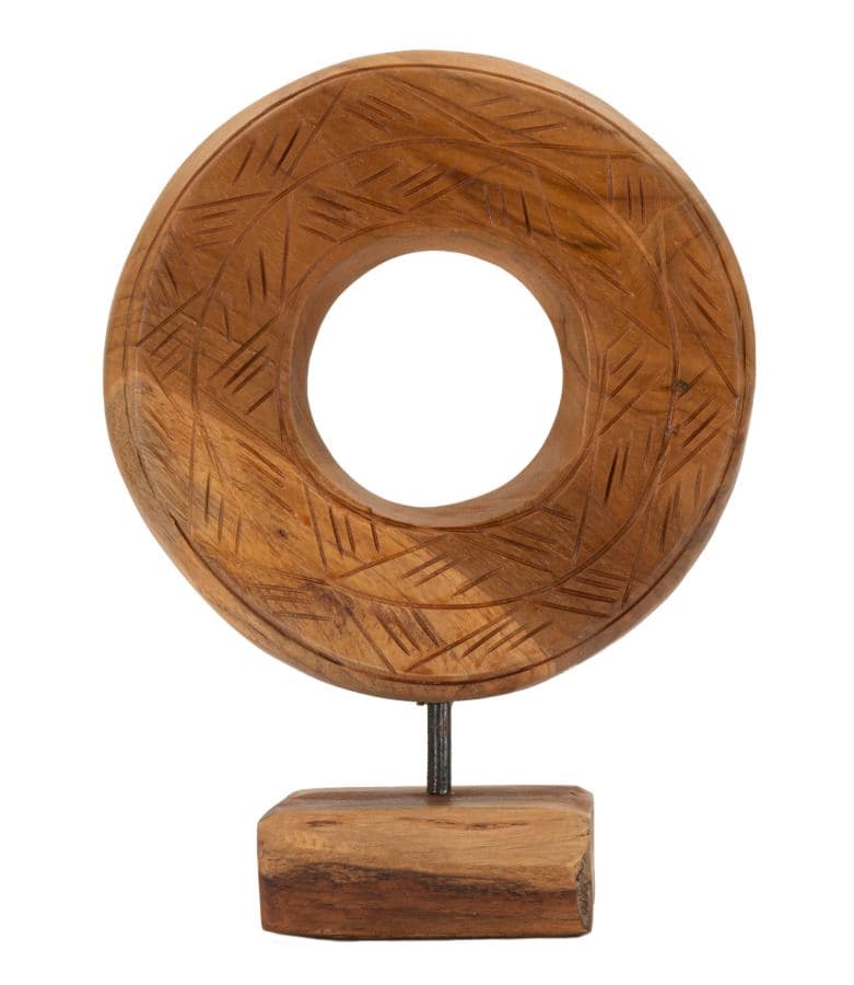 Escultura Dorat em Teca Reciclada Cm 20x10x28