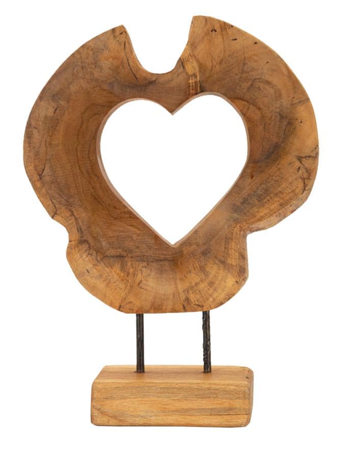 Escultura Hasi em Teca Reciclada Cm 28x10x38