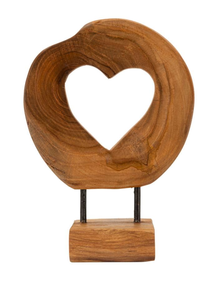 Escultura Hasi em Teca Reciclada Cm 20x10x28