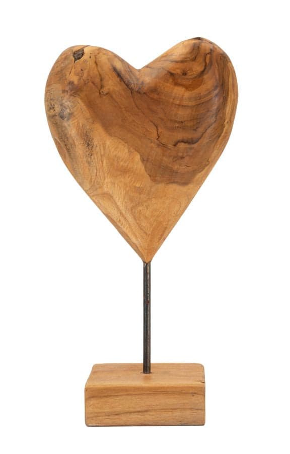 Escultura Dobu em Teca Reciclada Cm 20x12x37