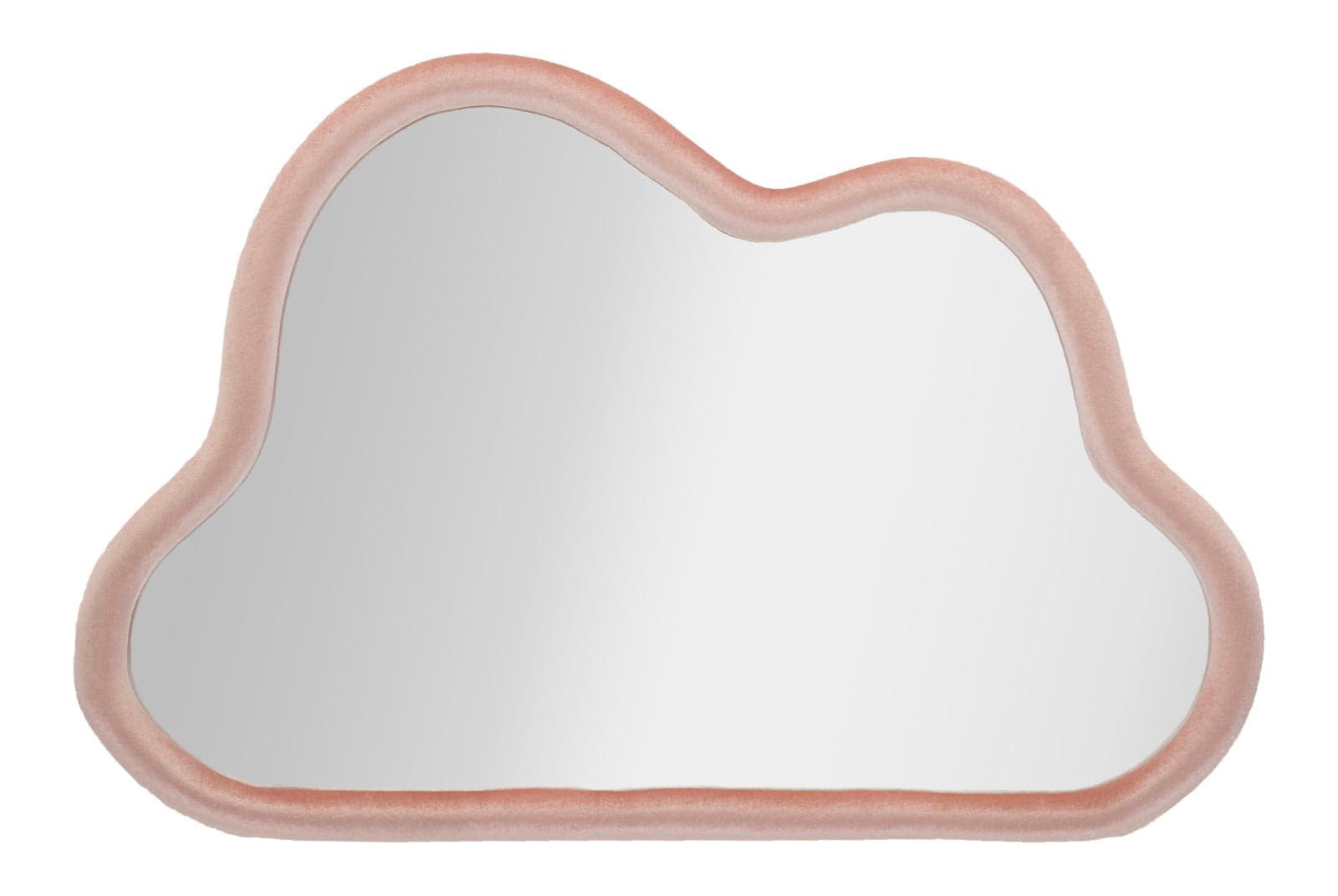 Espelho de Parede Cloud Veludo Rosa Cm 90x4x60