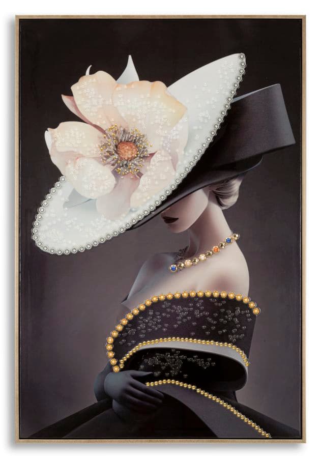 Pintura Sobre Tela Lacado Wien Hat -B- com Moldura Cm 62x4x92