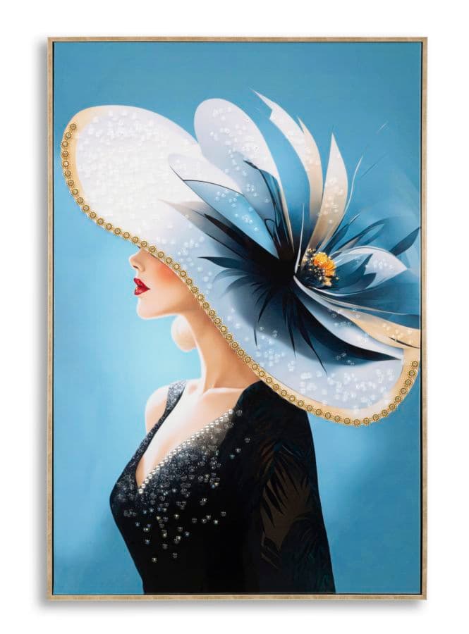 Pintura Sobre Tela Lacado Dori com Moldura -B- Cm 62x4x92