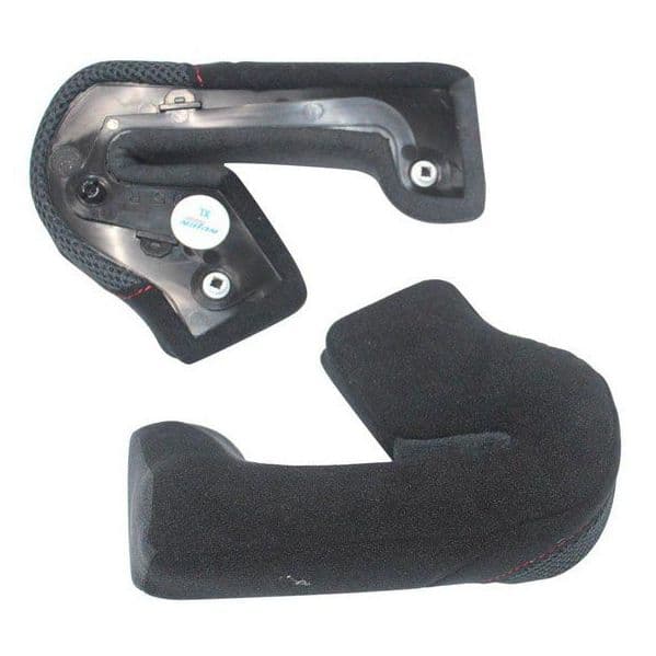 Nolan N-com N100-5 Clima Comfort Cheek Pads Black / Red Xl 45 mm