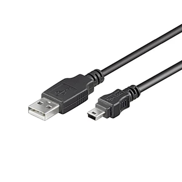 Cabo Ewent EC1027 USB 2.0 Type A Macho > Mini B Macho 1.8m Preto