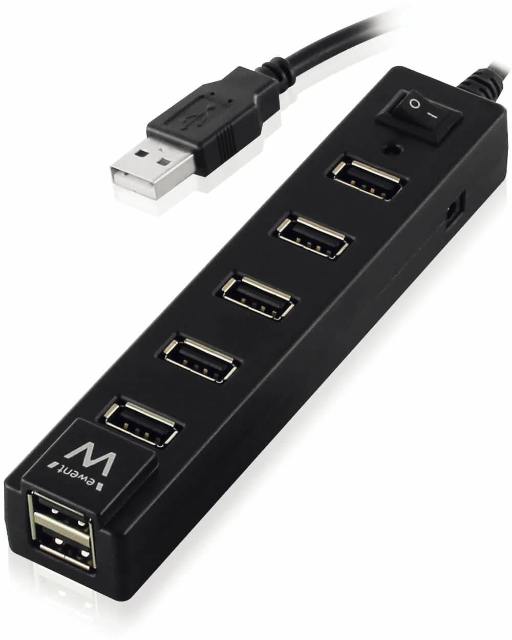Hub USB Ewent 7 Portas USB 2.0 Botão On/Off
