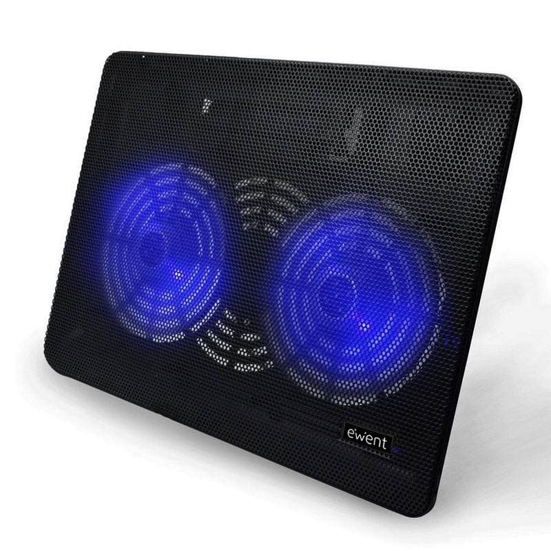 Cooler de Portátil Ewent com 2 Ventoinhas + Hub até 17"