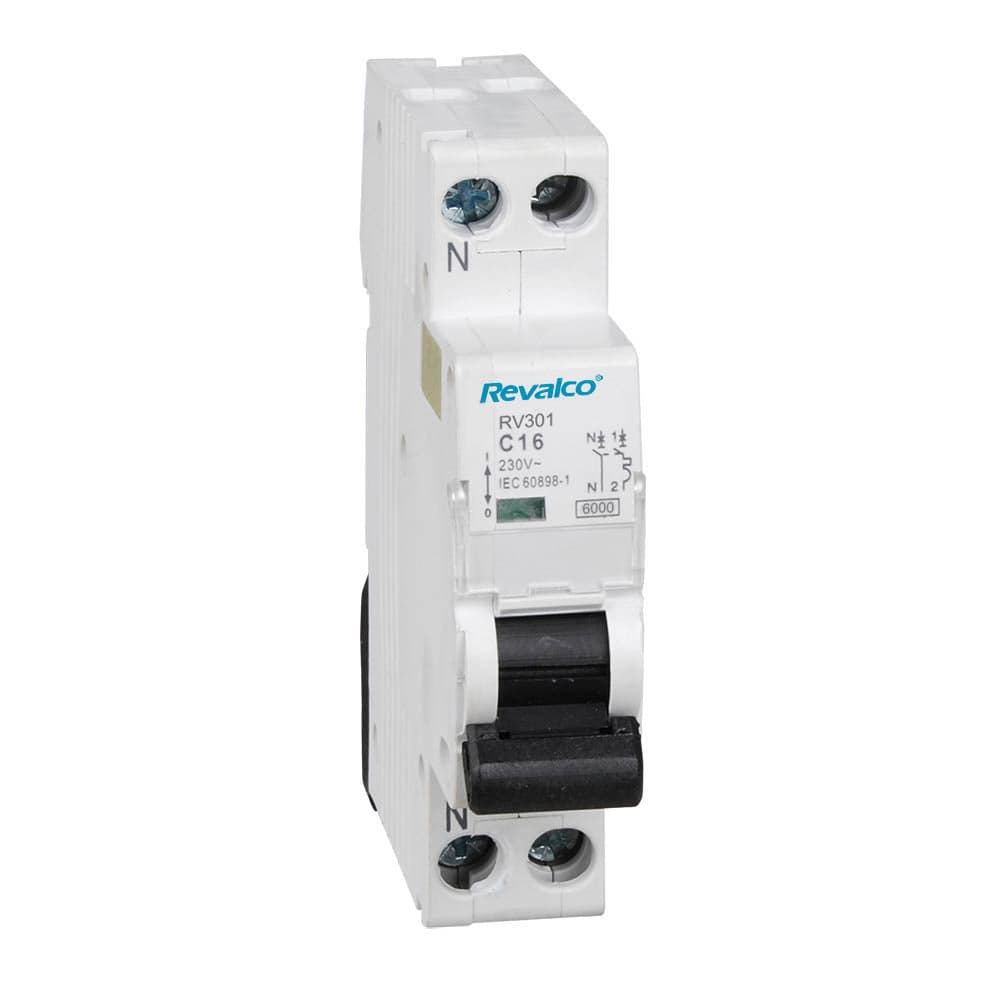 DISJUNTOR MAGNETOTÉRMICO REVALCO 1 POLO+NEUTRO 20A (ESTREITO)