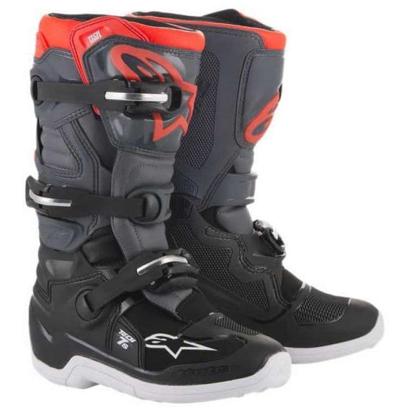 Alpinestars Botas Tech 7s Boot Black / Dark Gray / Red Fluo - 2015017-1133-8