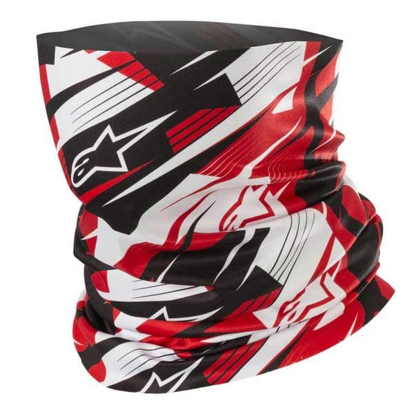 Alpinestars Blurred Máscara Neck Tube Black White Red