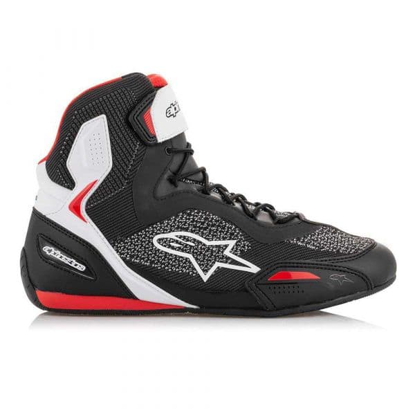 Alpinestars Botas Faster-3 Rideknit Black White Red - 2510319-123-10