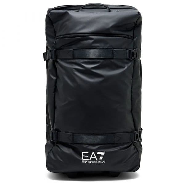 Ea7 Emporio Armani Mala Com Rodinhas Train Big Travel Black Beauty One Size