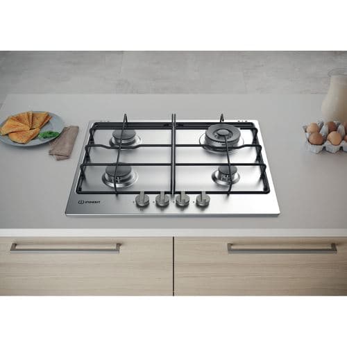 Placa Gás Indesit THP 642 W/IX/I RU 55cm Gás Butano/Propano