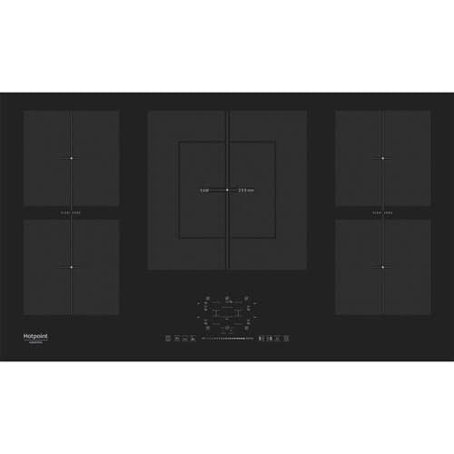 Placa de Indução Hotpoint KIF 952 BXLD B | Elétrica | 86 cm | 5 Zonas | Preto