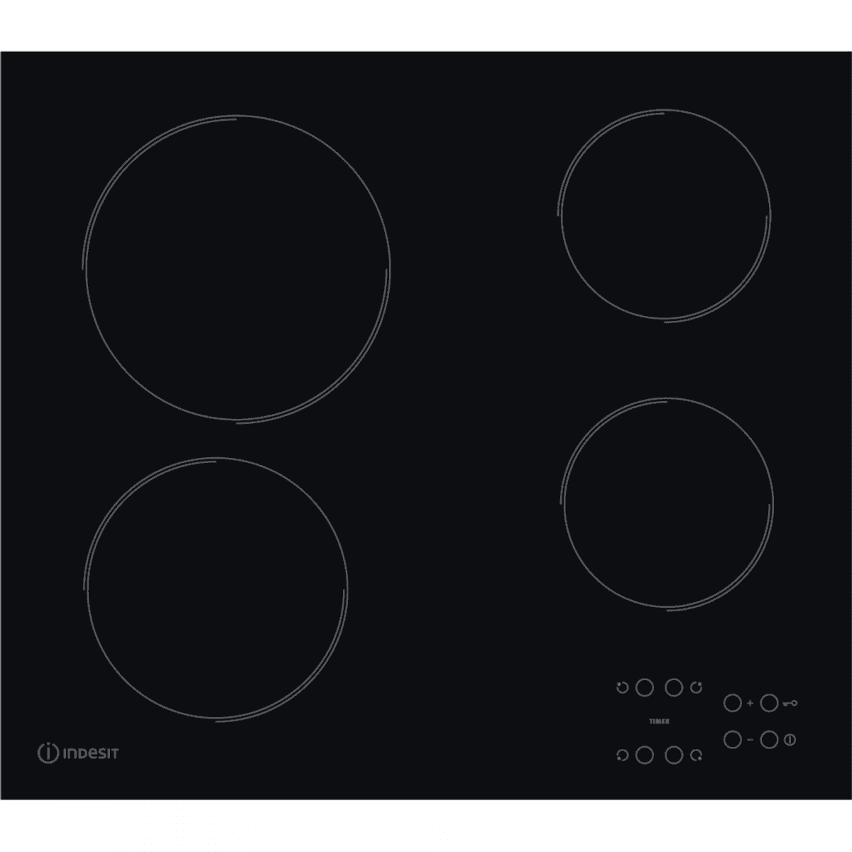Indesit RI 161 C Preto Encastre Cerâmica 4 zona(s)
