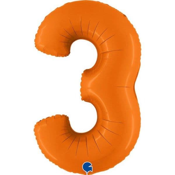 Grabo Balão Foil 40" nº 3 Laranja Matte 1 un.