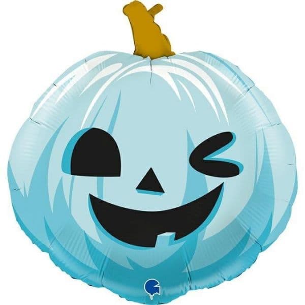 Grabo Balão Foil 22" Abóbora Azul Divertida 1 un.