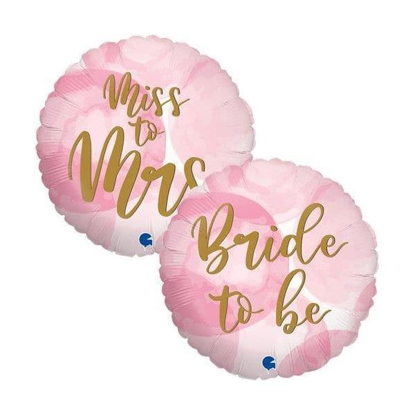 Grabo Balão Foil 18" Bride To Be / Miss To Mrs - 460078000