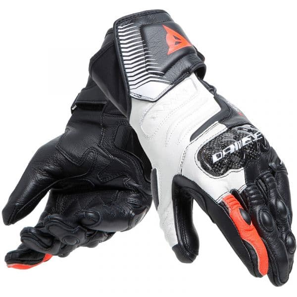 Dainese Luvas Carbon 4 Long Lady Black / White / Fluo-red XL