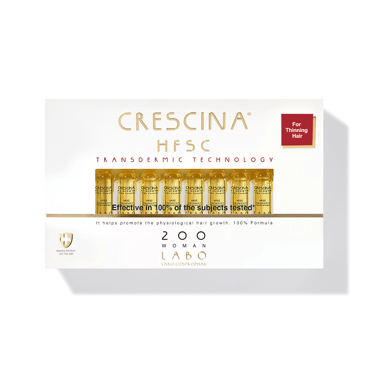 Crescina Transdermic HFSC Re-Growth 200 para Mulher 20 ampolas (2 unidades)