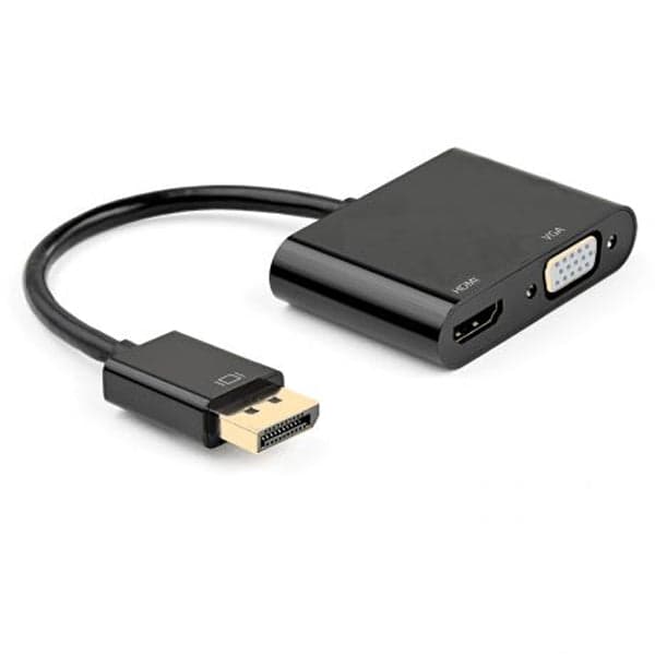 Ewent Adaptador Displayport para Hdmi 4K e Vga Fhd - EC1457