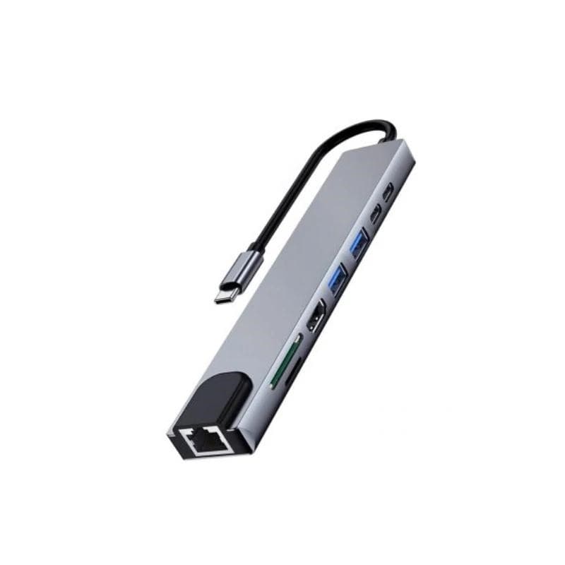 Ewent HUB USB-C EW1146 8-Port Cinza