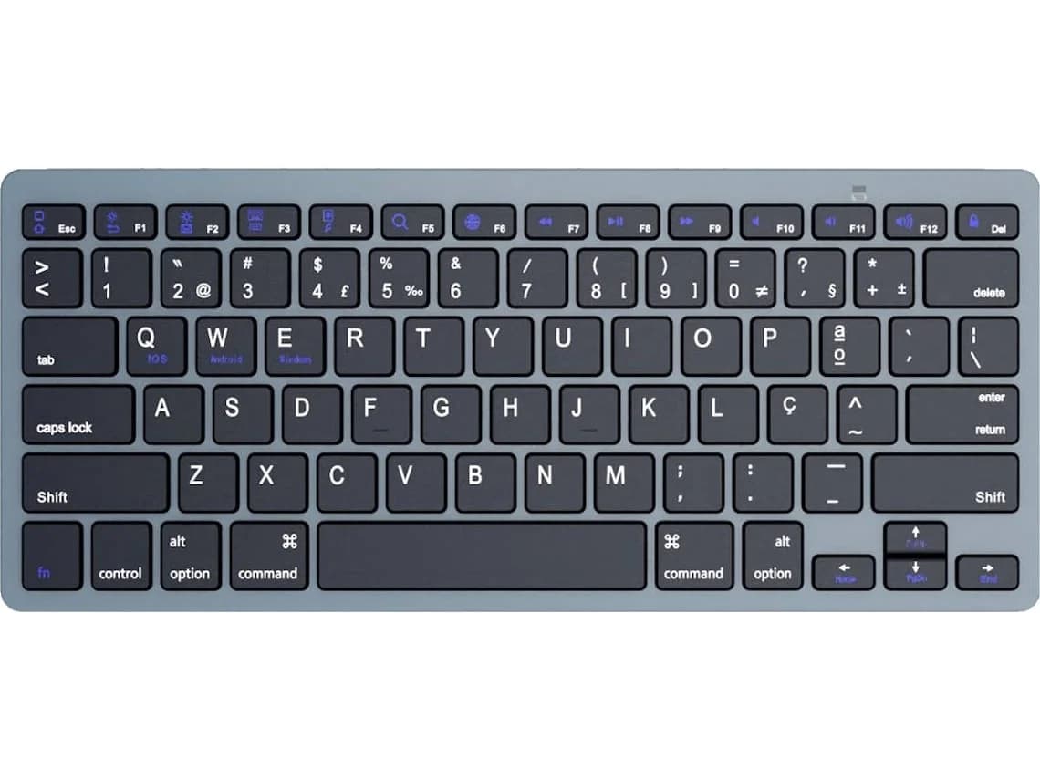 Teclado Ewent EW3120 Ultra-Slim Bluetooth PT Cinza