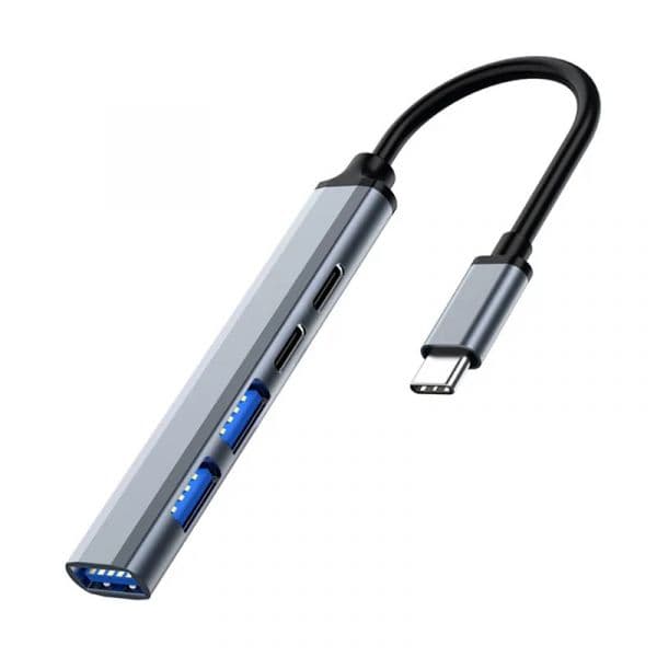 Ewent Hub USB-C EW1149 5-Port USB 3.2 Gen1 PD 100W Cinza
