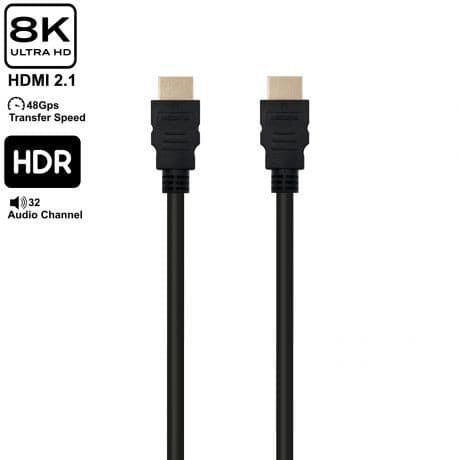 Ewent EC1325 Cabo HDMI 2.1 Ultra High Speed com Ethernet 10m Preto