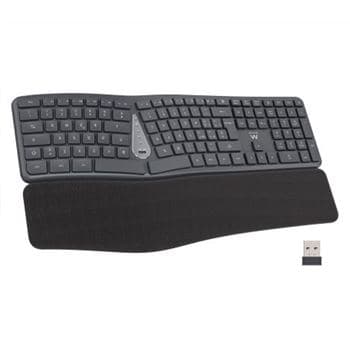 Teclado Ewent EW3290 Ergonómico Multimodo Bluetooth/2.4Ghz Wireless PT Preto