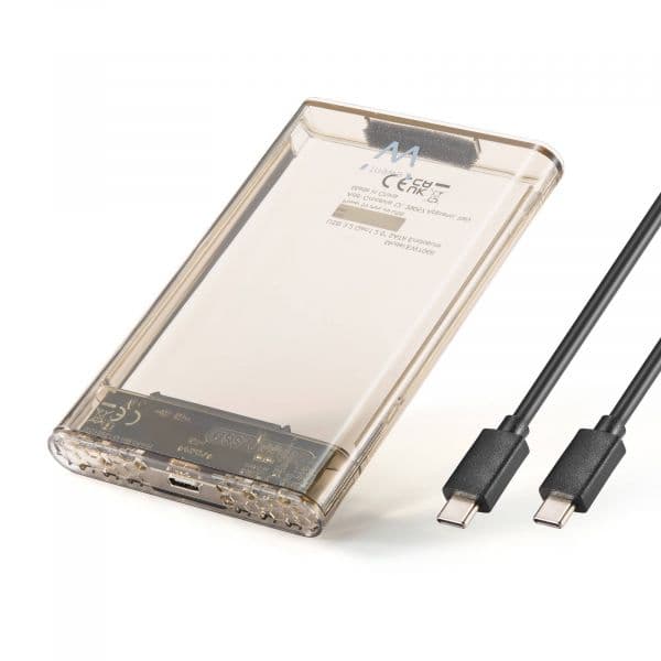 Caixa Externa Ewent EW7068 HDD/SSD 2.5" SATA USB-C Transparente Screwless